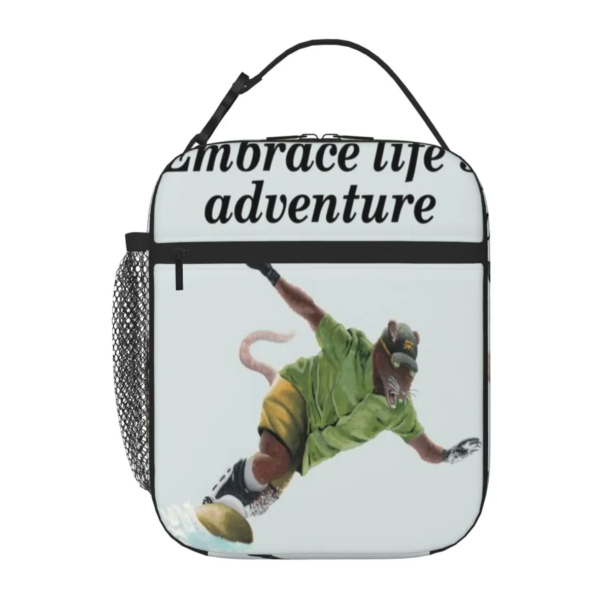 Hot Sale Snowboarding Adventure Fantasy Illustration Tropical Meal Bag Student Bento Adult Lunch Bag