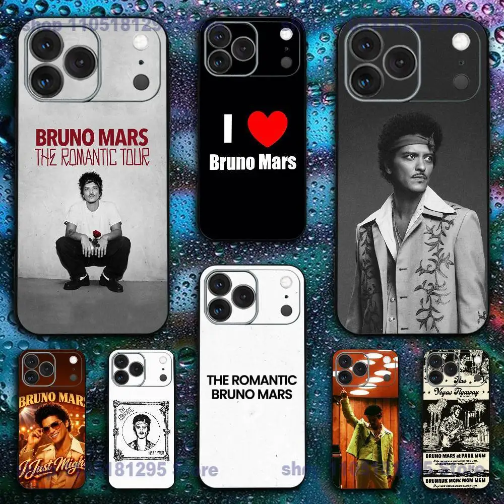 

The Romantic B-Bruno M-Mars Phone Case For iPhone 17,16,15,14,13,12,11,X,XR,XS,Plus,Mini,Pro,Max Soft black Shockproof Cover
