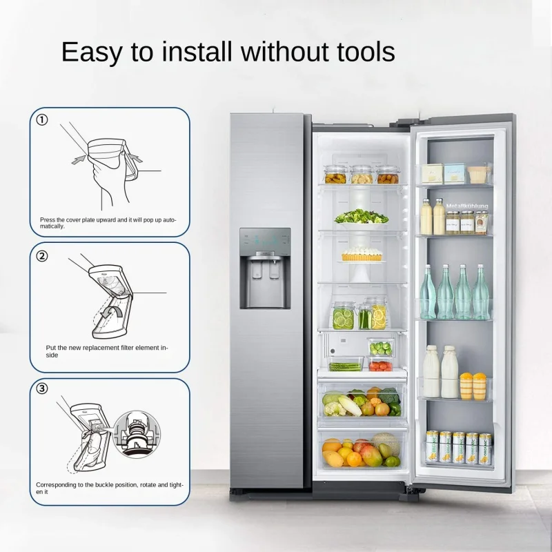 Substituição do filtro de água geladeira, Samsung DA97-17376B, HAF-QIN EXP, HAF-QIN, DA97-08006C, RF28R7351SG, WS645A, Pacote 1-5