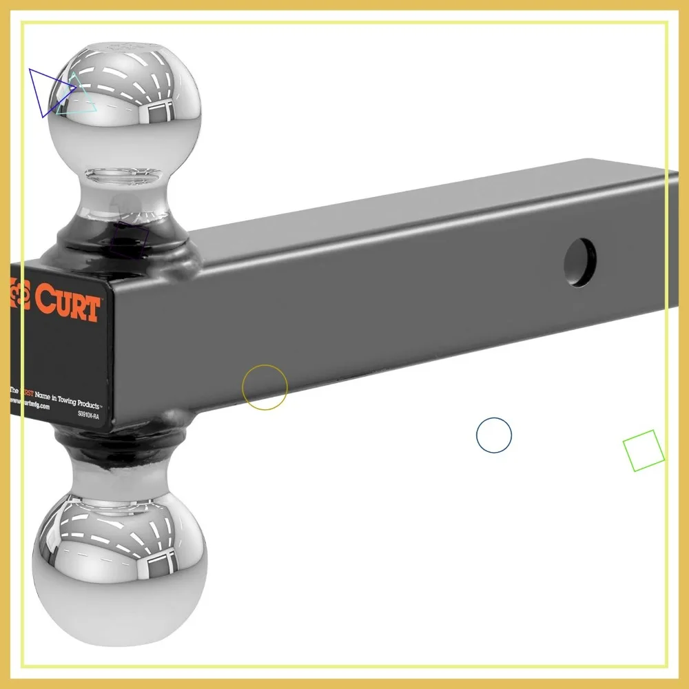 

2-in-1 Trailer Hitch Ball Mount with 2" & 2-5/16" Balls, Fits 2-Inch Receiver, 10,000 lbs Capacity