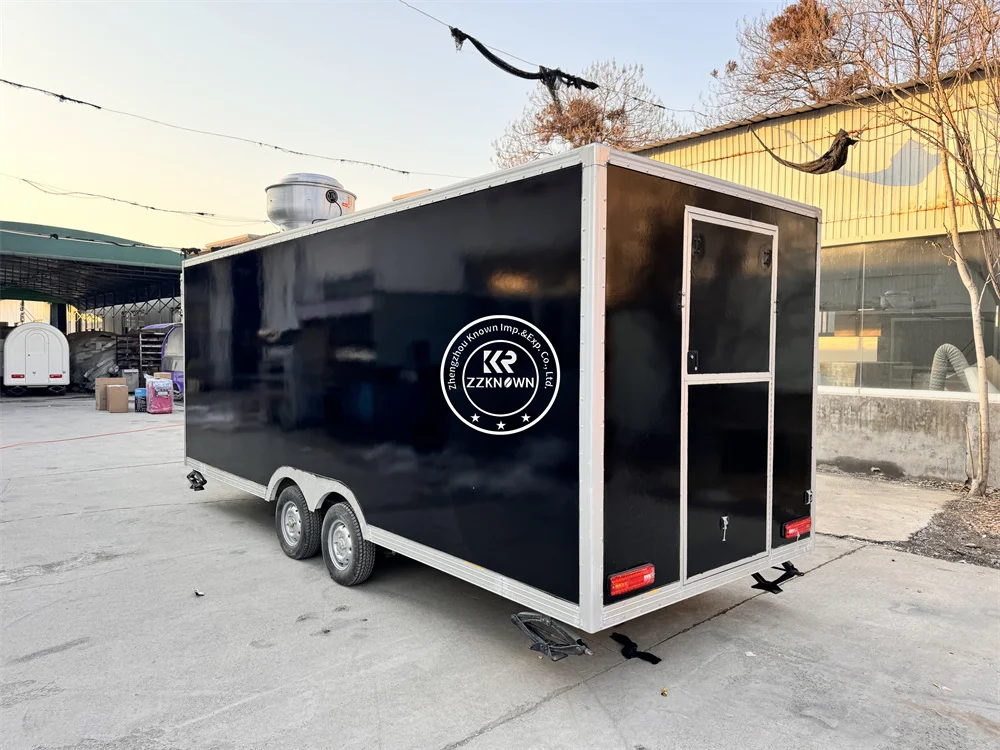 Comercial Fast Food Truck Customized Size Snack Cart Street Mobile Kitchen Coffee Kiosk Concession Food Trailer