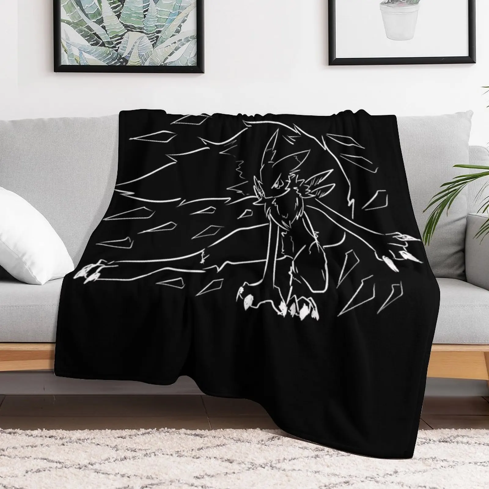 Fox Line Art Human Form Throw Blanket Blankets For Sofas Hairys sofa bed Soft Blankets