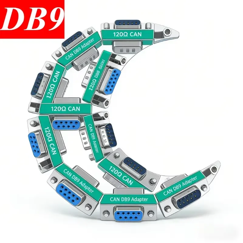 Male to Female DB9 120 Ohm Serial Port Conversion Connector CAN Bus PlugHead Built-in CAN Terminal Resistance with 1%