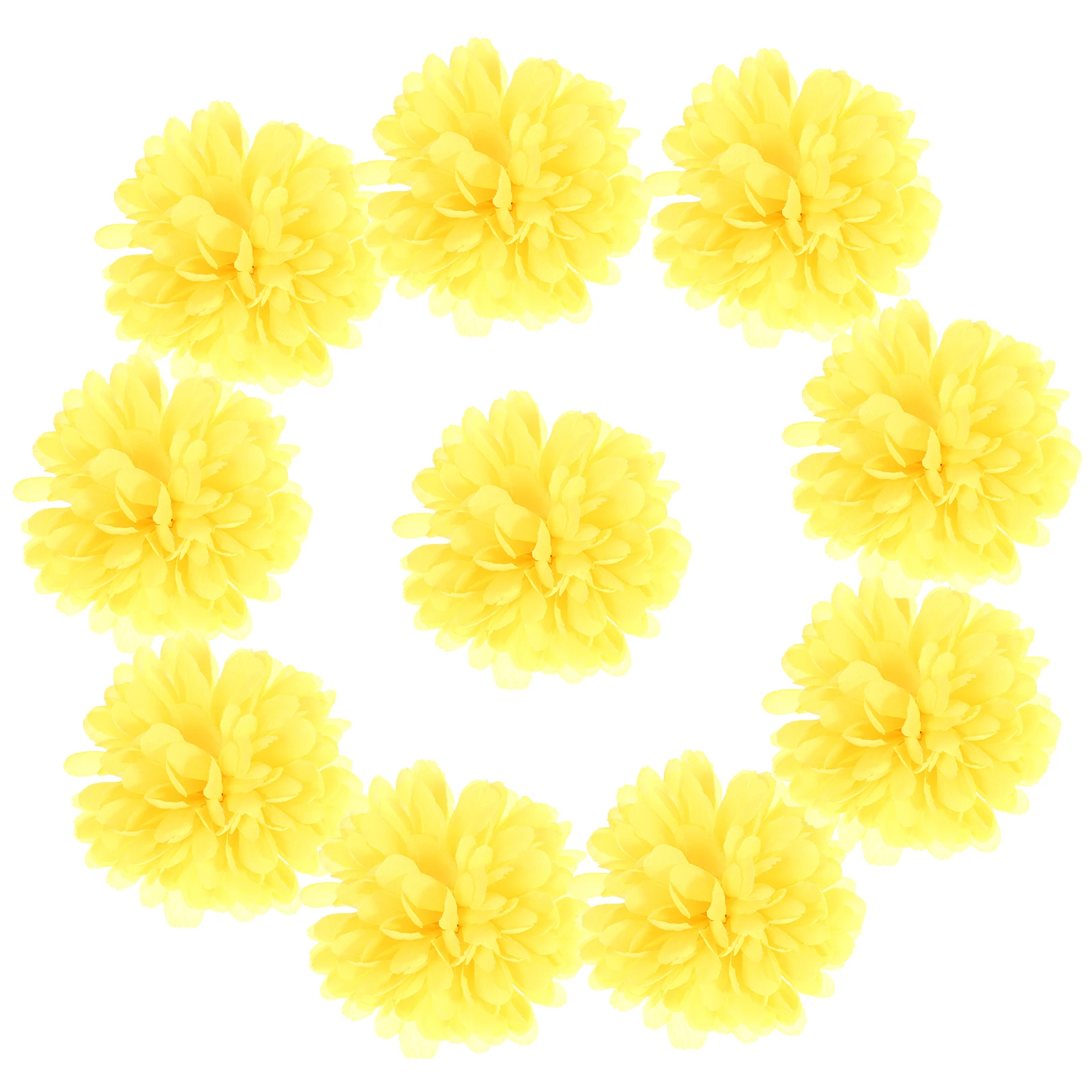 

10Pcs Artificial Marigold Faux Flowers Silk Cloth Flower Prop Wedding Decor Photography Ornament Simulation Marigold