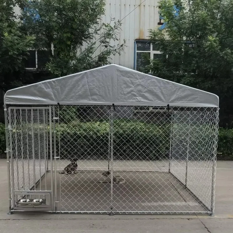 Hot Selling Luxury Solid Pattern Pet House Heavy Duty Metal Dog House Outdoor Building Shading Rain Proof Rust Proof