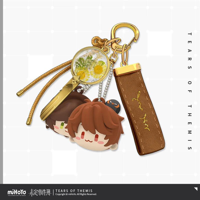 Official MiHoYo Tears of Themis Cosplay Bag Key Ring Pendant Luke Marius Keychain Where The Heart Commemorative Key Gift Box