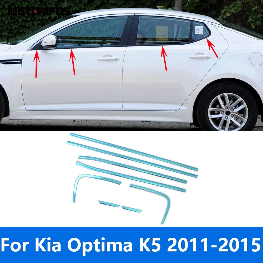 

For Kia Optima K5 2011 2012 2013 2014 2015 Lower Window Frame Window Sill Molding Trim Sticker Exterior Accessories Car Styling