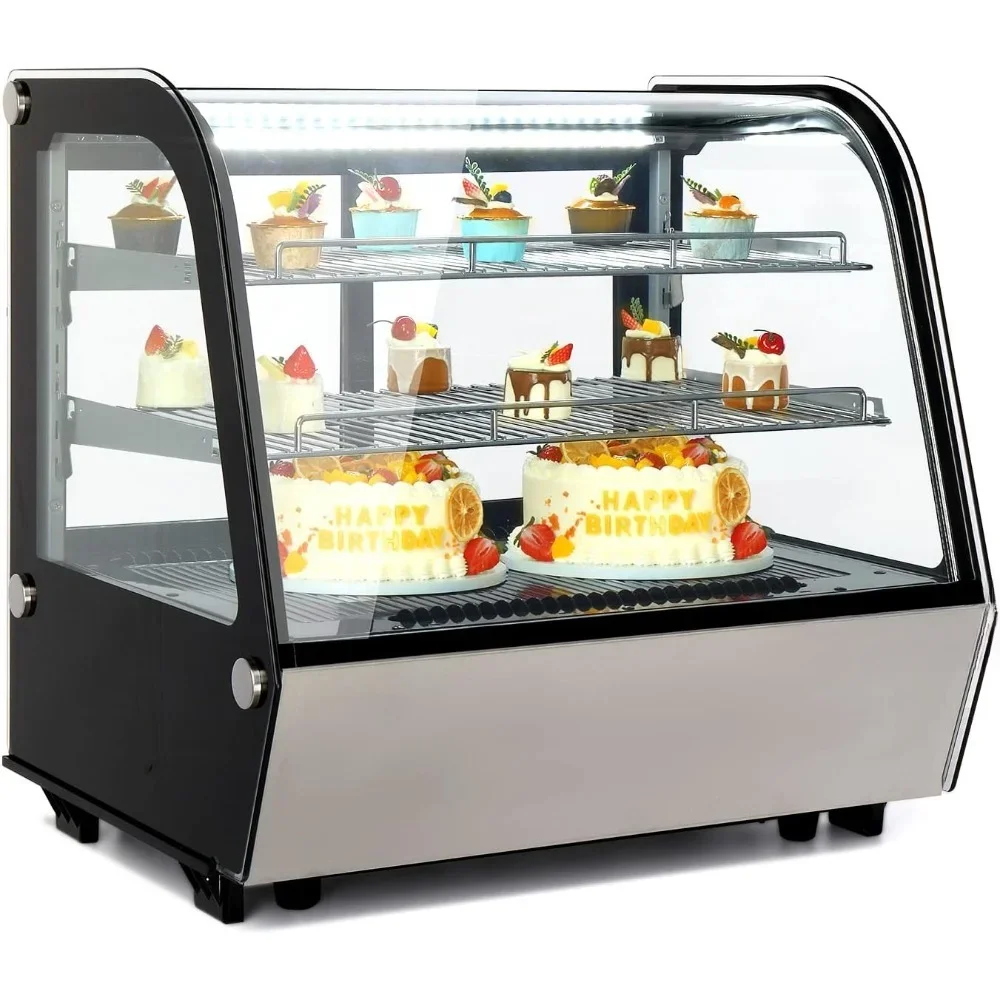 

Pastry Display Case W/LED, 4.2 Cu.Ft Commercial Display Refrigerator, Digital Temperature Control, Refrigerator Display Case