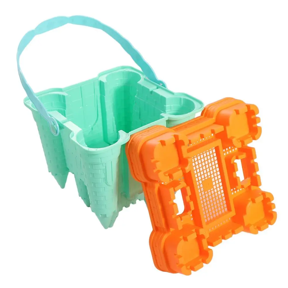 Summer Toys Beach Sand Toys Set Beach Accessories Plastic Castle Sand Mold Fun Yellow Castle Bucket Play Sand Set Funny Gifts