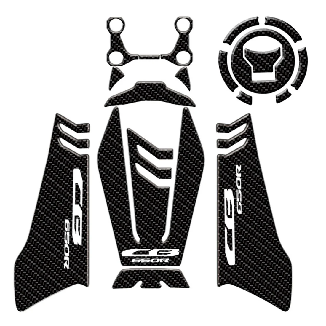 

Carbon Fibre Motorcycle Gas Cap Tank Pad Protection Sticker Decal for Honda CB650R CBR650R 2019 2020 Accessories