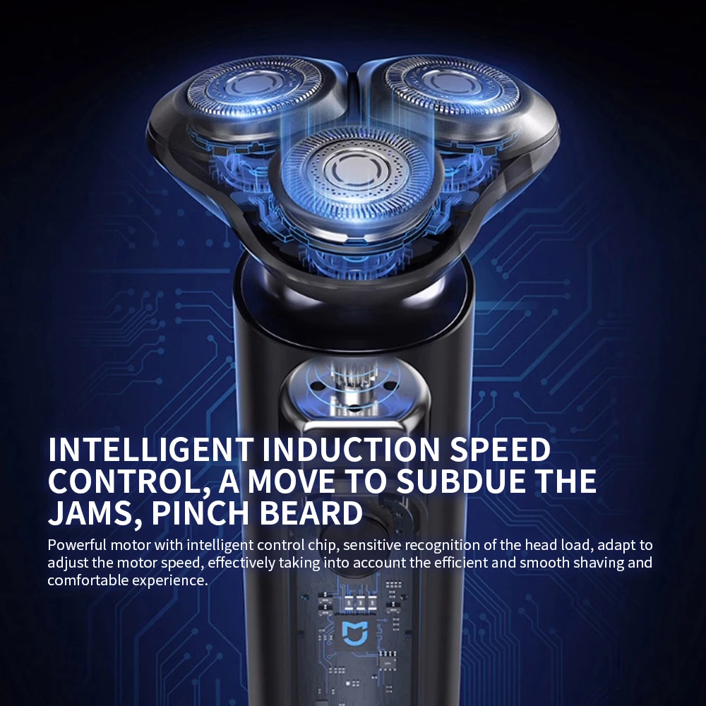 ใหม่ XIAOMI MIJIA เครื่องโกนหนวดไฟฟ้าผู้ชาย S301 Beard Trimmer เครื่องโกนหนวดแบบพกพา Flex มีดโกน IPX7 ล้างทําความสะอาดได้ Trimer ใบมีดเซรามิค