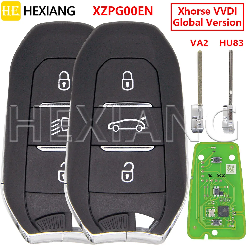 HE XZPG00EN Global Version VVDI Xhorse Special Style Car Remote Control Blank Key Car Remote Key HU83/VA2 For Peugeot Citroen DS