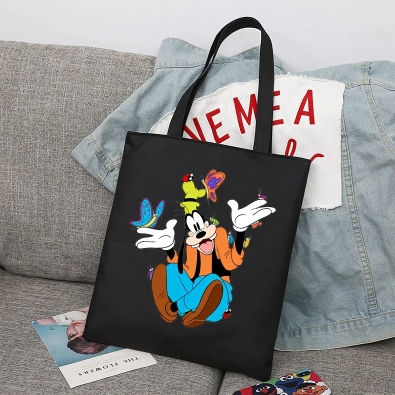 Disney A Goofy Movie Borsa shopper pieghevole in tessuto riutilizzabile Borsa Harajuku Borsa tote in tela per studenti Borsa per la spesa