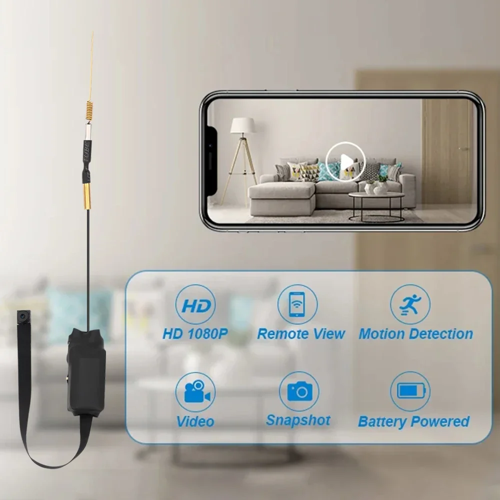 كاميرا صغيرة لاسلكية محمولة ، وحدة أمن منزلية ، كاميرا واي فاي ، مسجل فيديو ، كاميرا فيديو P2P ، دعم الرؤية عن بعد ، DIY ، HD