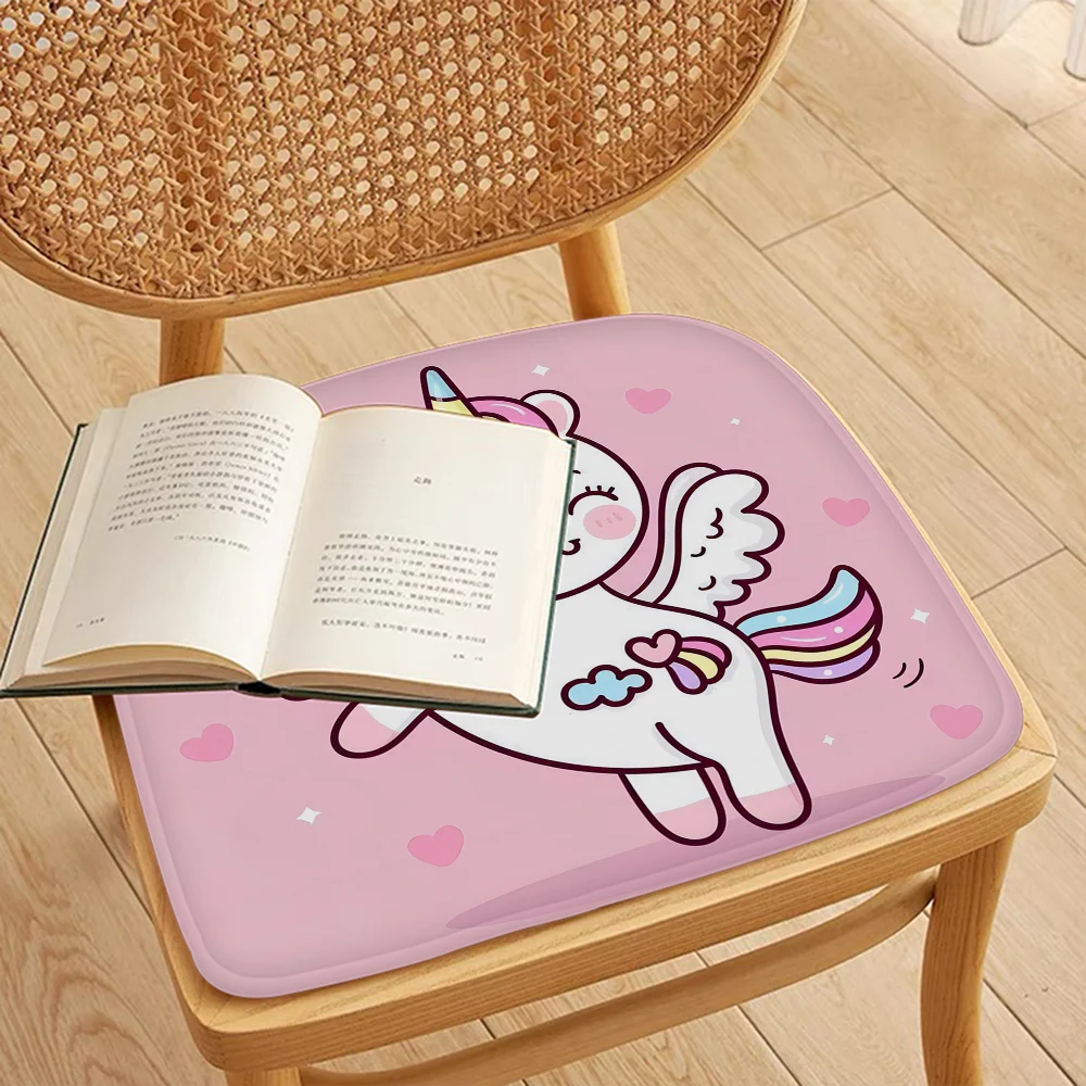 Cartoon Unicorn Nordic Printing Chair Cushion Soft Office Car Seat Comfort Breathable 45x45cm Sofa Cushion