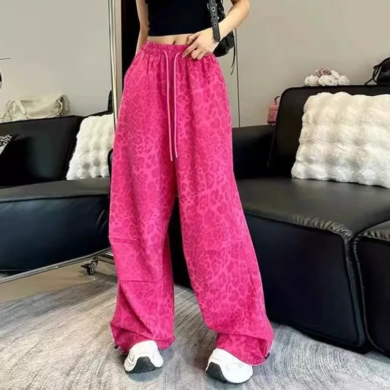 

Мужские повседневные рабочие брюки больших размеров 300 Pou с леопардовым принтом, свободные прямые леггинсы с эффектом похудения, осень-зима, новинка