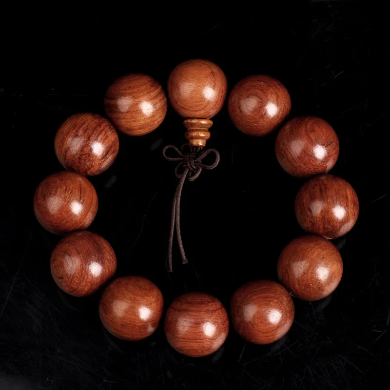 

Myanmar yellow with 20 beads, large fruit rosewood wooden craft bracelet, street market supply, wood art