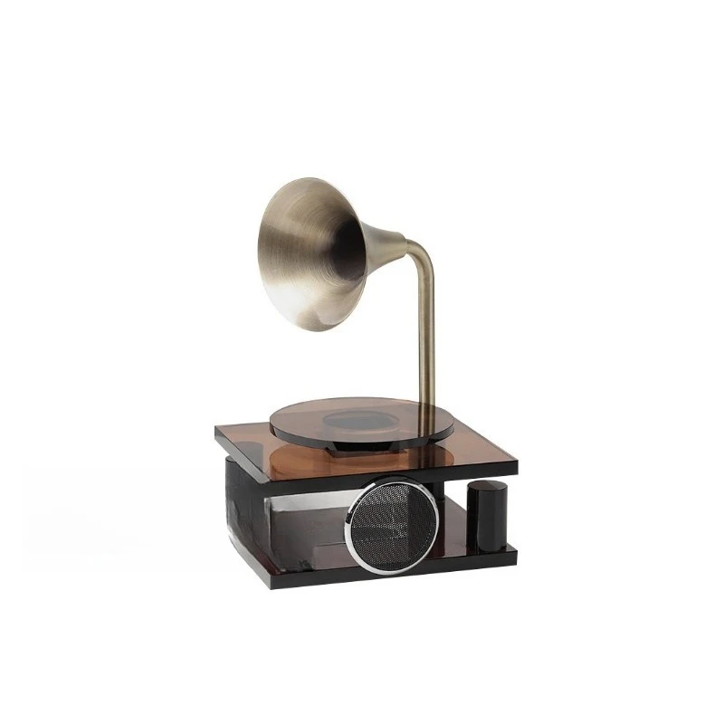 Retro Italian record player, tabletop ornament model room, light luxury living room, TV cabinet, phonograph, wabi-sabi soft