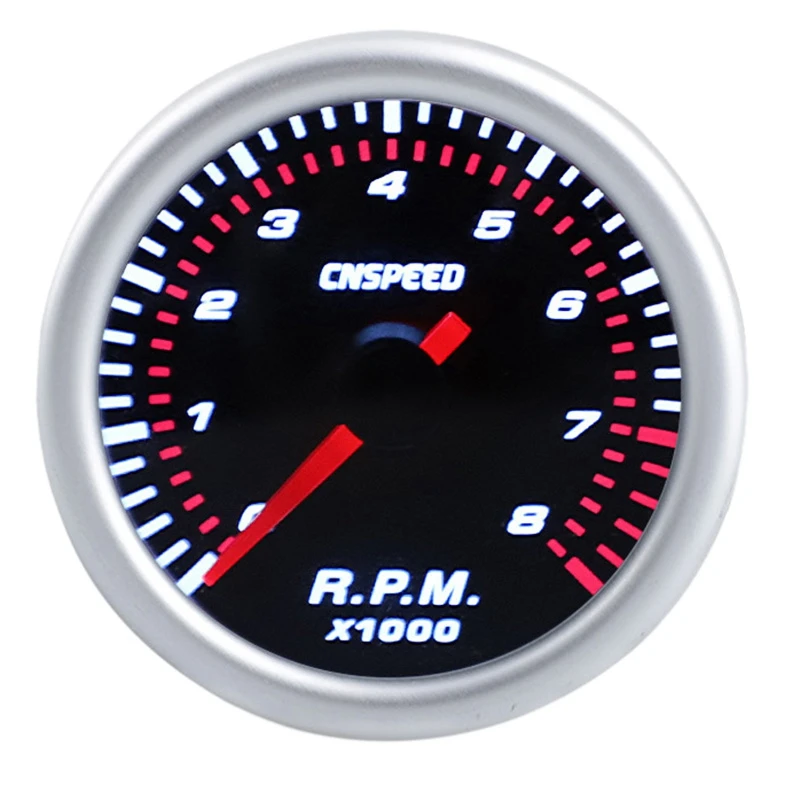 

2Inch 52mm Auto Car Tachometer Tacho Gauge 0-8000 RPM 12V Universal Car Motor White Led Meter Pointer