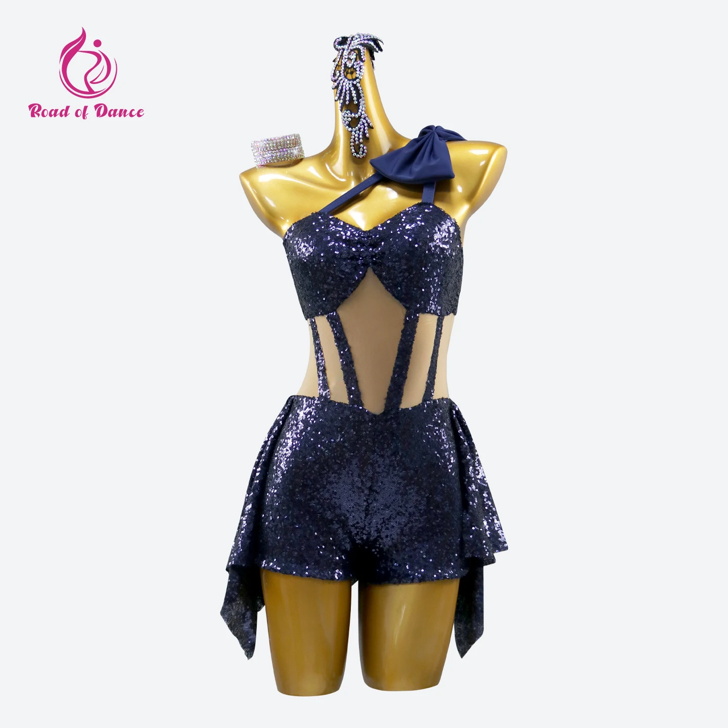 Latin Competition Dance Suit Sports Stage Costume Practice Clothes Prom Dresses 2026 Womens Elegant Outfits Dancewear Line skirt