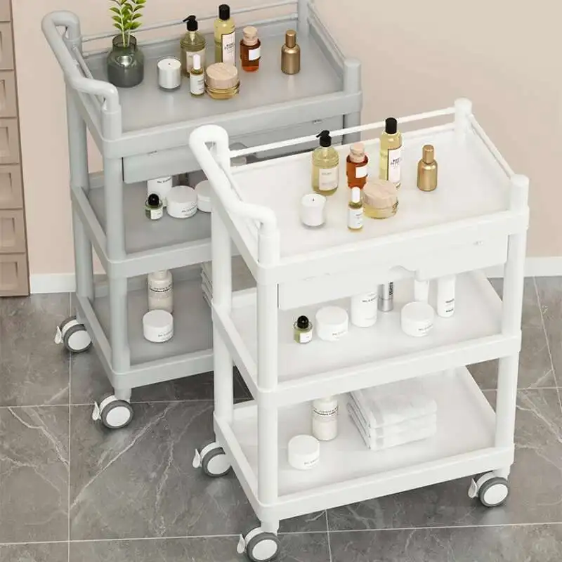 

Aesthetic Beauty Salon Trolley Rolling Simplicity Cosmetic Helper Tool Cart Manicure Organizer Carrito Con Ruedas Furniture HD