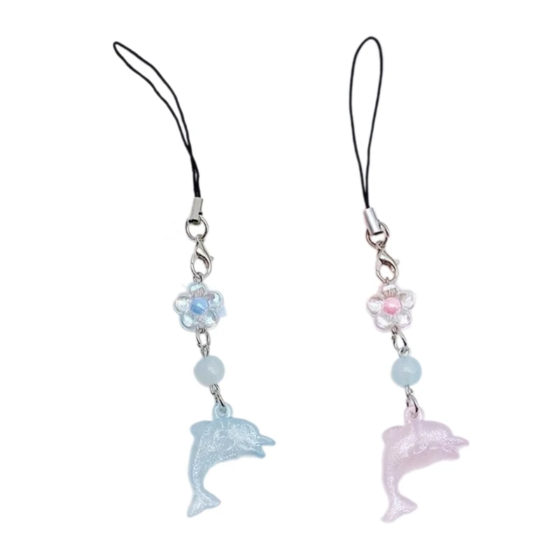 Bag Charm Lovely Dolphin Camera Pendant Acrylic Material Gift for Girls Dropsale