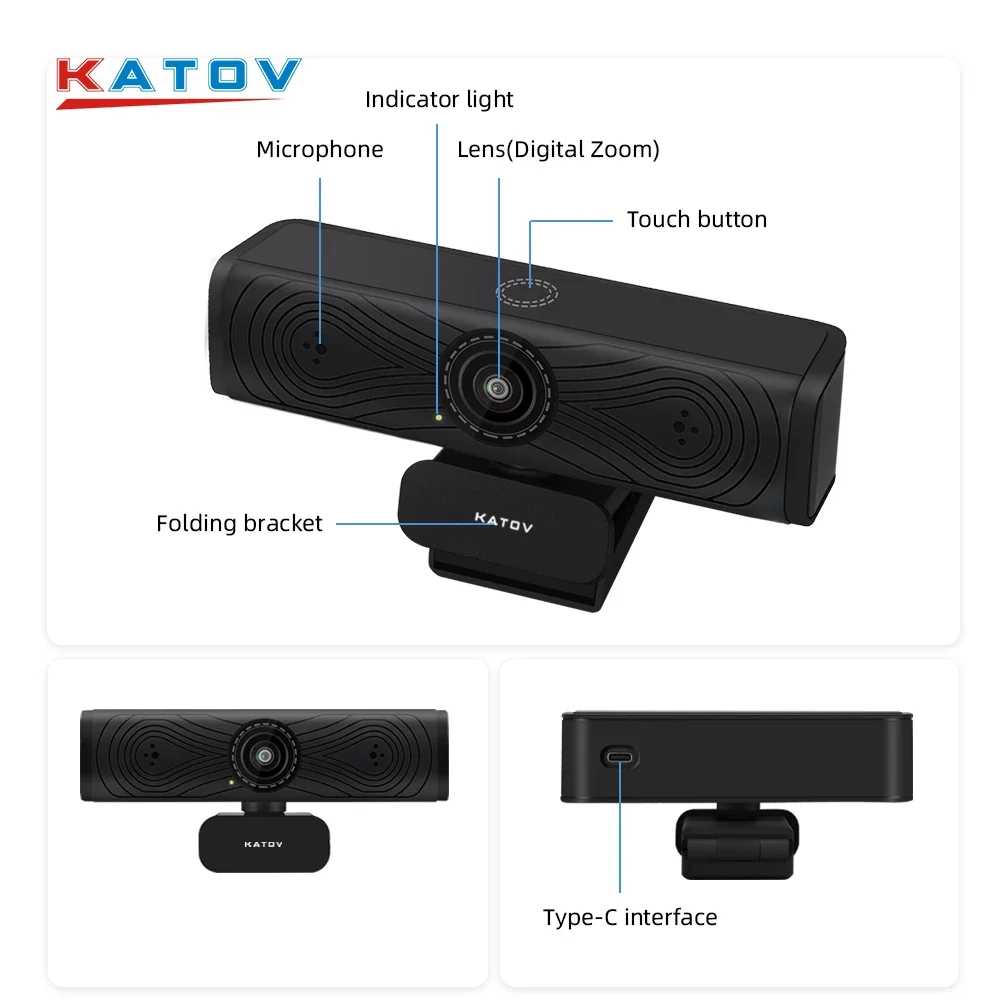 KATOV 4k usb cover laptop usb3.0 4k auto framing  video conference cameras