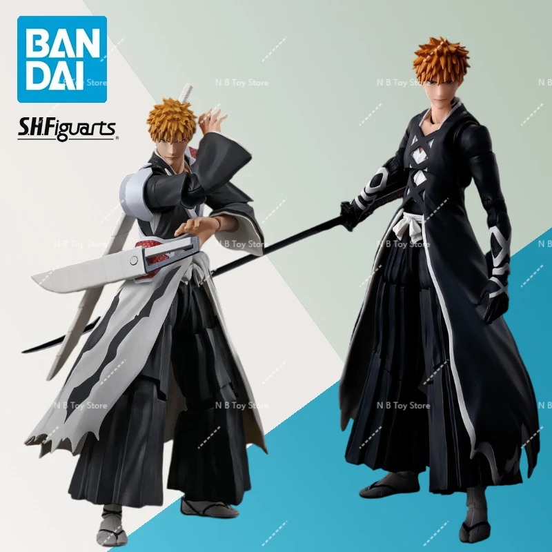 

В наличии Bandai SHF S.H.Figurats Bleach Ichigo Dual Zangesu War Anime Фигурка Готовая модель Комплект Подарочная игрушка для детей