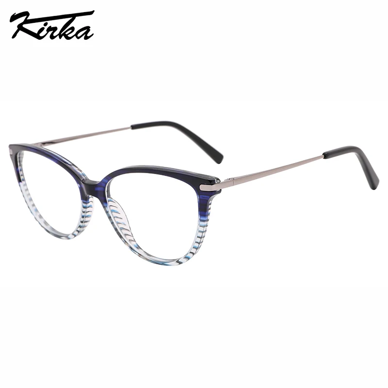 

Женские оправы для очков из ацетата Kirka, оправа для женских очков «кошачий глаз», прозрачные оправы, очки для дальнозоркости WD4276