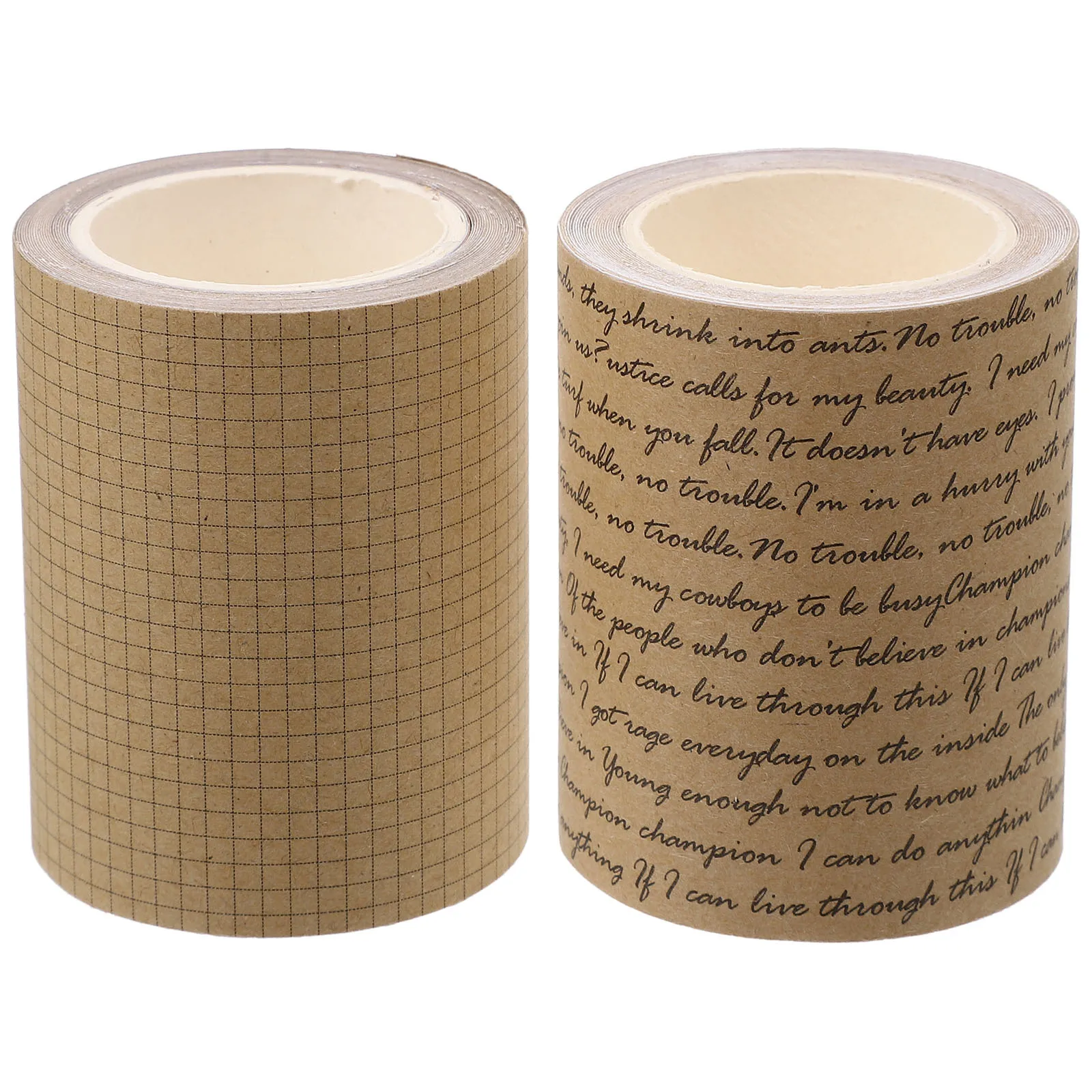 

2 Rolls Kraft Paper Tape Vintage Decorative Adhesive Tape DIY Scrapbooking Planner Stationery Supplies Decorative Adhesive Tapes