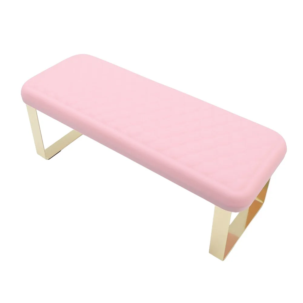 Non-Slip Base Nail Arm Rest Soft Cushioned Pad Massage Memory Foam Nail Cushion Pillow Real Microfiber Leather Ergonomic Height