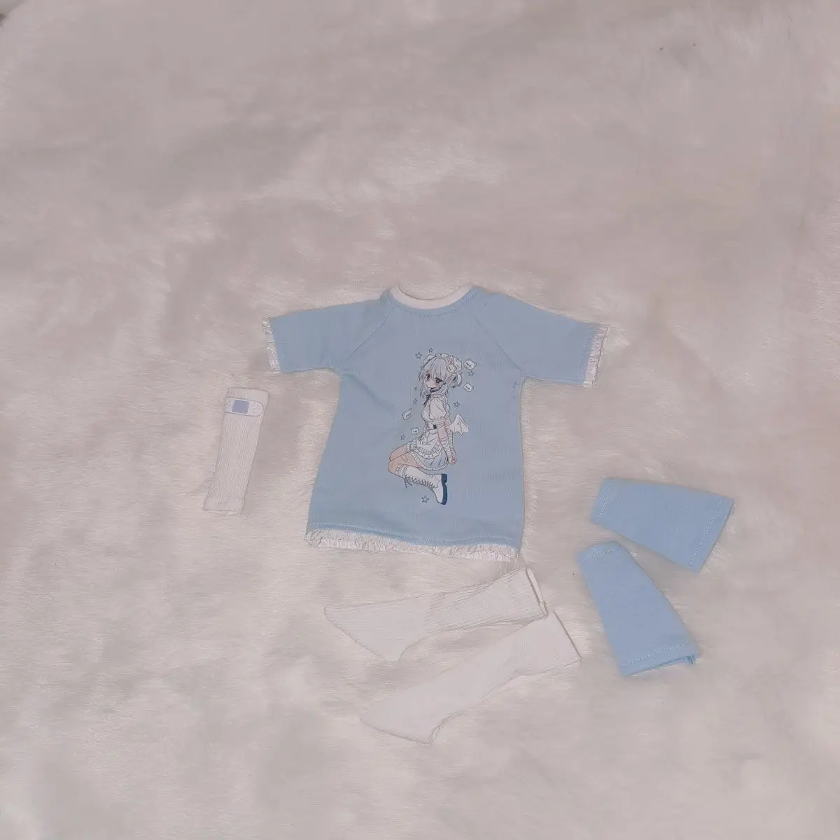 

Комплект одежды для кукол 1/6 и 1/4: топ, носки, накладки на ноги, защита для запястий для кукол BJD 30/45 см, аксессуары для аниме-кукол, без куклы.