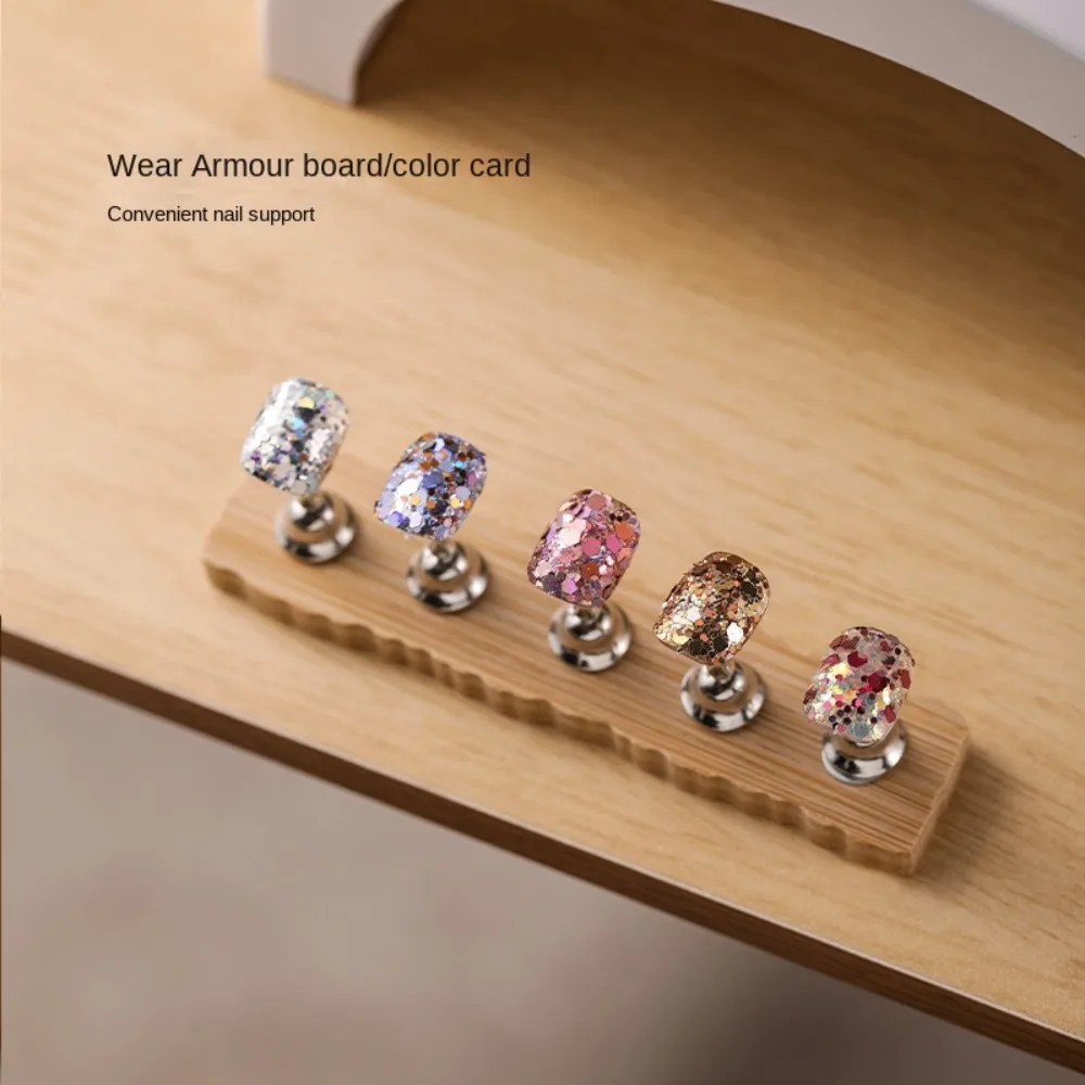 Nail Art Practice Magnetic Nail Holder Wooden INS Nail Display Chess Board Luxury Minimalist False Nail Tip Holder