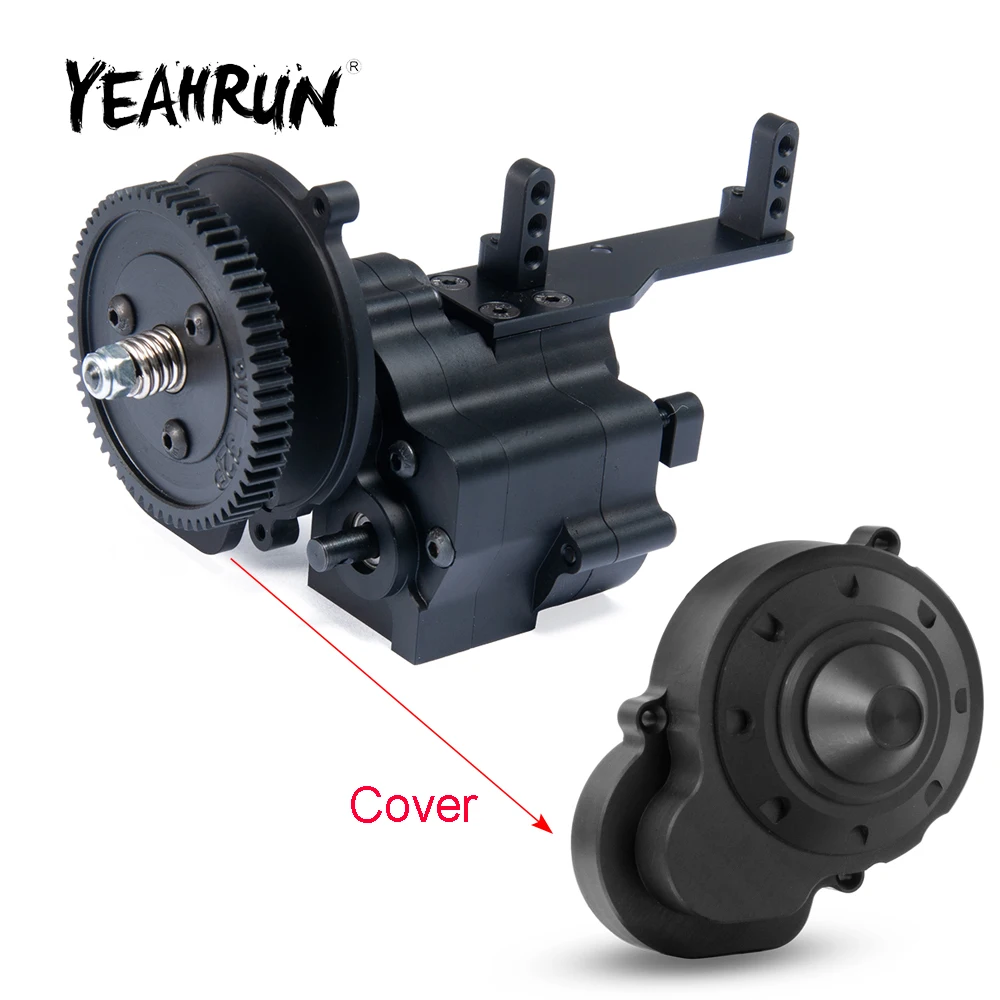 YEAHRUN Aluminum 2 Speed Transmission Gearbox / Cover for Axial Wraith 90048 RR10 1:10 RC Crawler Car Gearbox