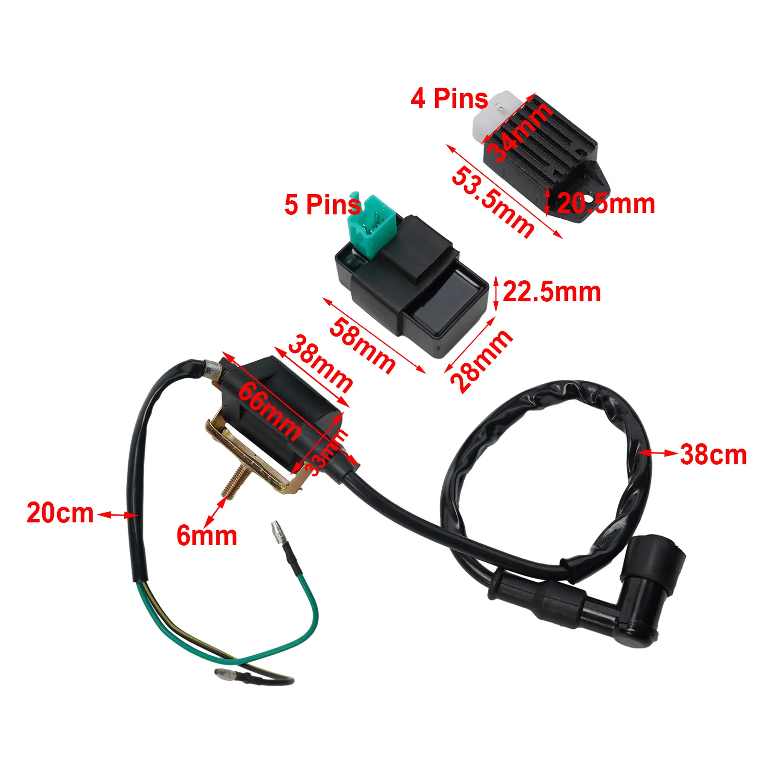 Part Ignition Coil 3Pcs Bike CDI Box For 110cc 125cc 140cc For Motorcycle Ignition Coil PRO Bike Trail Quad ATV