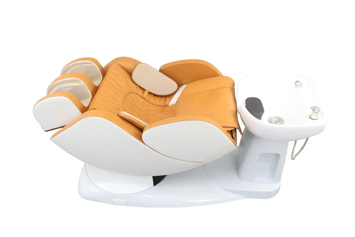 #High-grade Modern Luxury PU Leather Swivel Automatic Single Head Treatment Flush Bed Multi-functional Hair Care Massage Chair 2