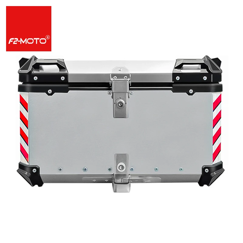 

Modification 65L Silver+Black F2-MOTO Electric Motorcycles Trunk Courier Box Motorcycle Top Case Aluminum