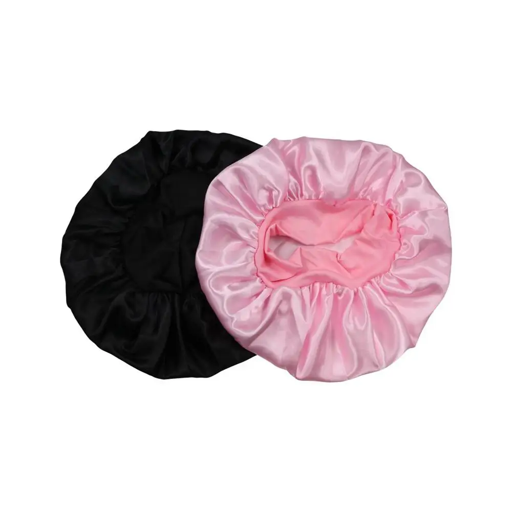 Comfortable Wide Women Lady Night Sleep Hair Care Silk Satin Bonnet Shower Caps Hair Cap Sleeping Hat