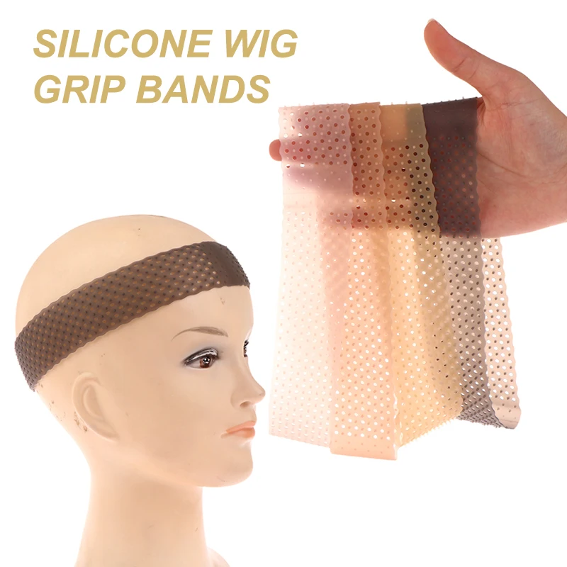 1PC Silicon Wig Band Top Wig Grap Silicon Wig Grip Tranparent Black Nude Brown Headband For Fix Wigs