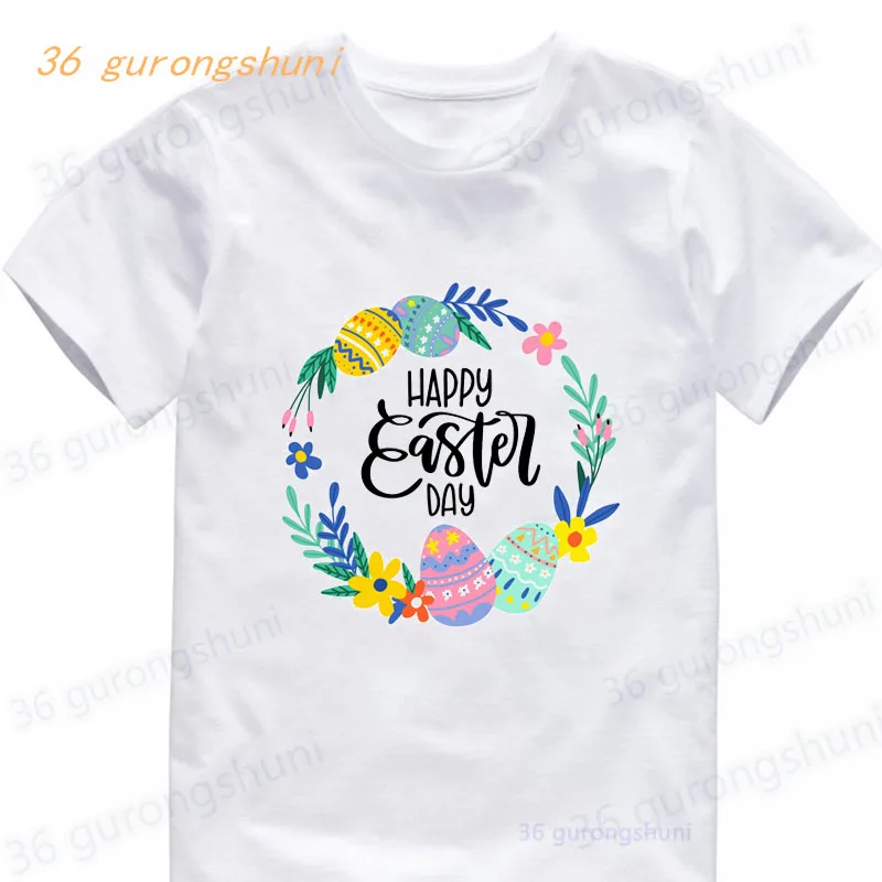 Kids T Shirt For Boys Good Easter Friday rabbit Girls Clothes children Tshirt Girl clothing Graphic tee gathering T-shirts