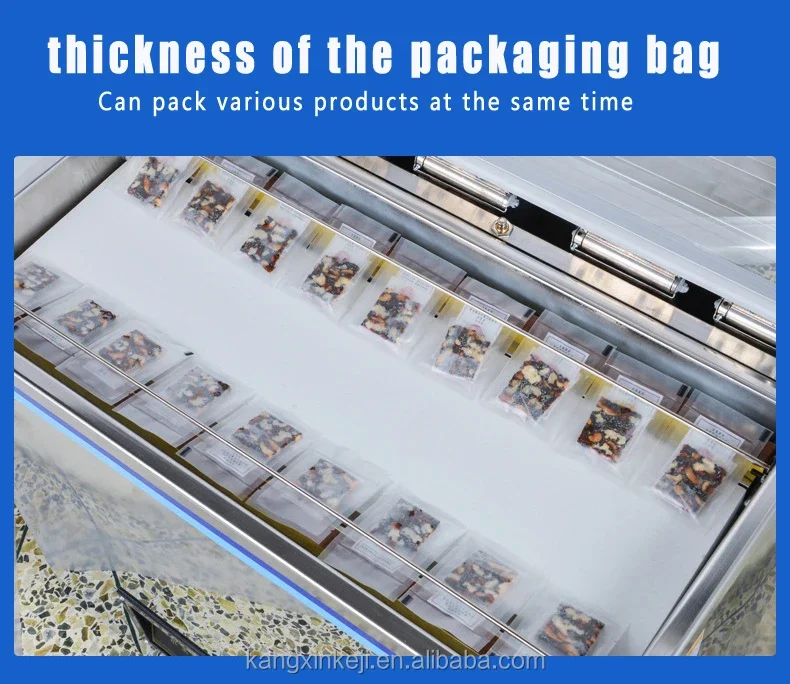 Multicabezal snack packaging food small brick packing home vacuum sealing machine