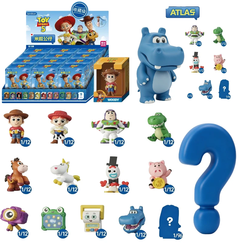 JANDOOM Toy Story5 Blind Box Buzz Lightyear Woody Jessie Forky Rex Mini Rice Grain Doll Action Figure Anime Cartoon Model Toys
