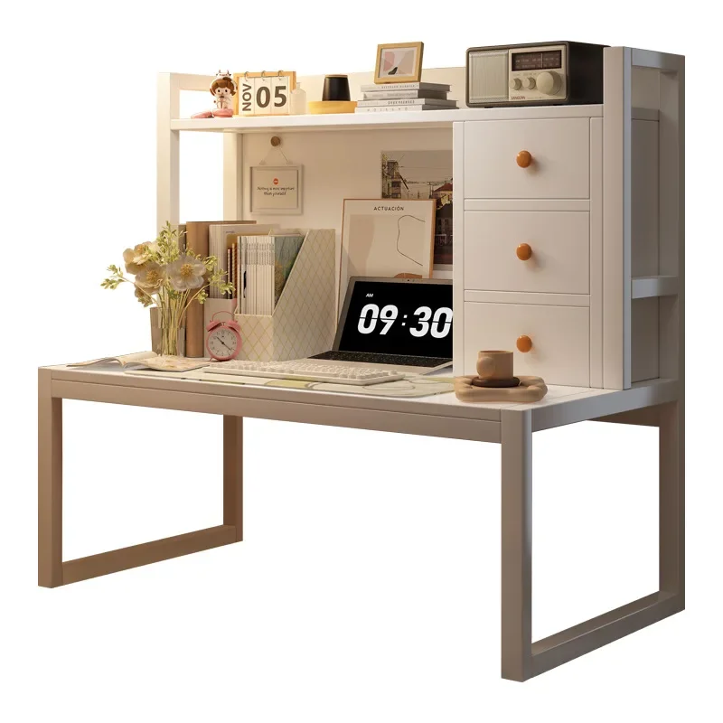 Bed computer desk college student lazy desk bookshelf bunk dormitory artifact steel frame