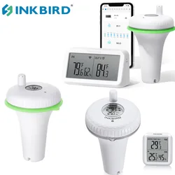 INKBIRD-Sem Fio Piscina Flutuante Termômetro, à prova d'água Termômetro Digital, Wi-Fi Gateway, Monitor de Temperatura Banheira, 3 Tipos