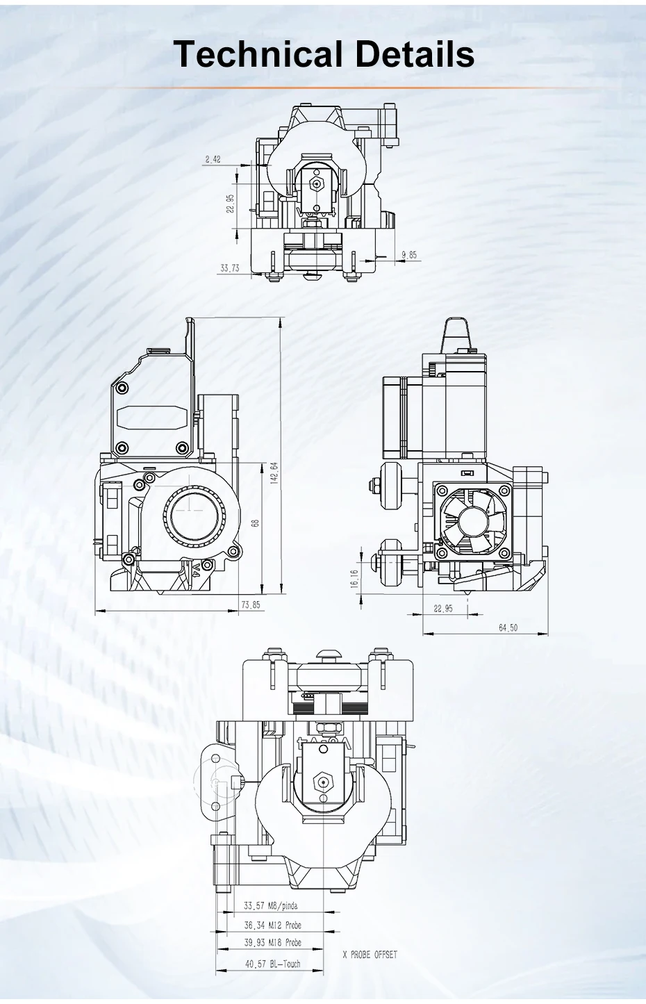 Trianglelab DDE V2 Direktantrieb-Extruder-Upgrade-Plan für Creality Ender-3 CR10 Serie 3D-Drucker, kompatibel mit TD6 HOTEND – Detail 12