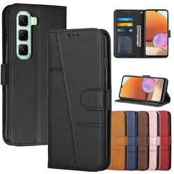 Leather Flip Case on For Infinix Hot 50 Pro+ 4G 50i 40i 20 30 Play NFC 20S 20i 40 Pro 5G Magnetic Cases Stand Wallet Phone Cover