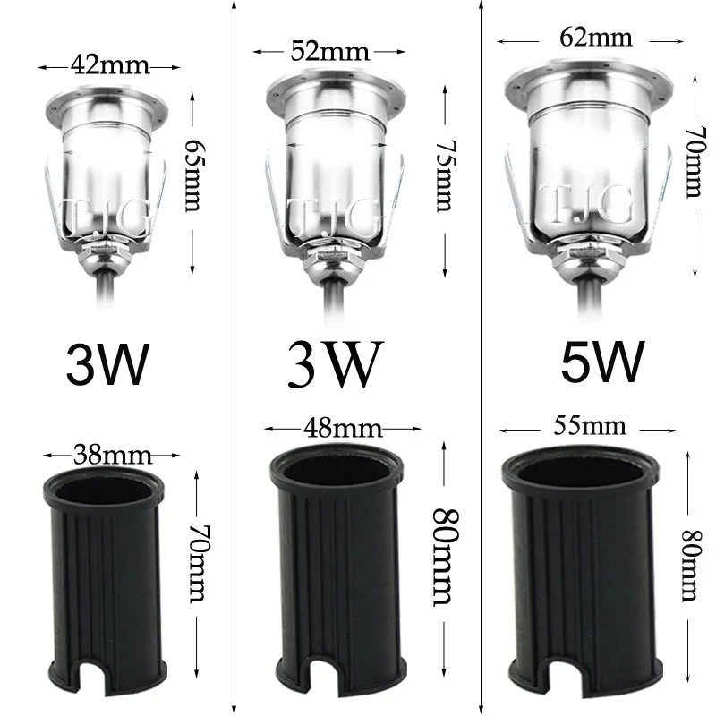 IP67 wodoodporne światło Led ogród pod ziemią 3W 5W na zewnątrz zakopane ścieżka ogrodowa miejsce wbudowane oświetlenie intround AC110V 220V DC12V