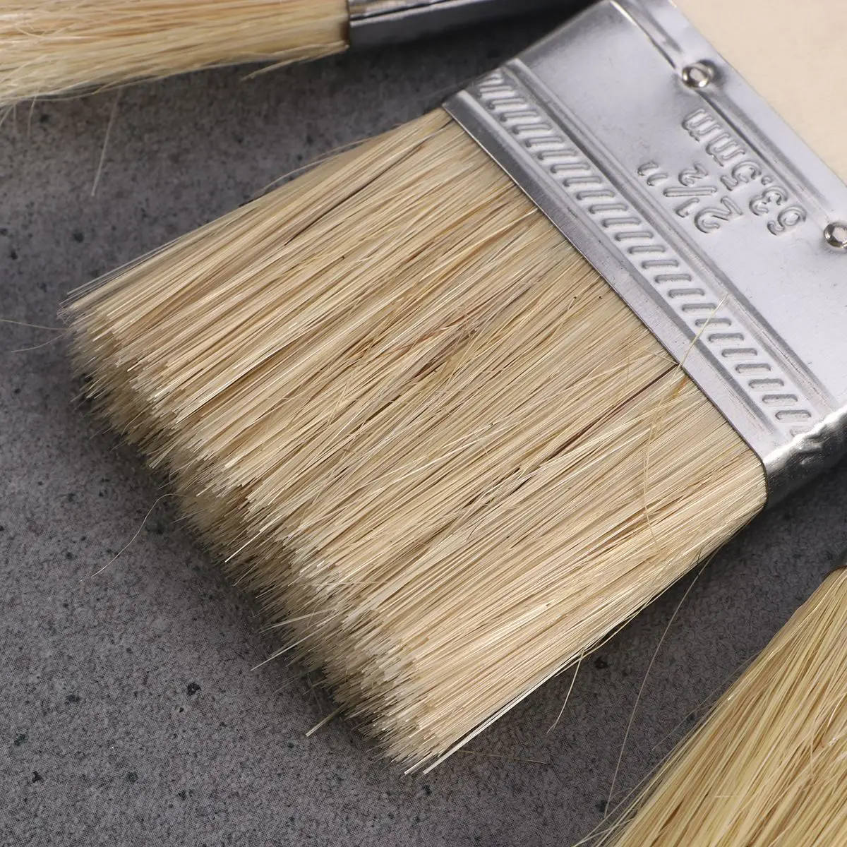 Pinceles de pintura con mango de madera para pared y muebles, fácil de limpiar, 5 unidades