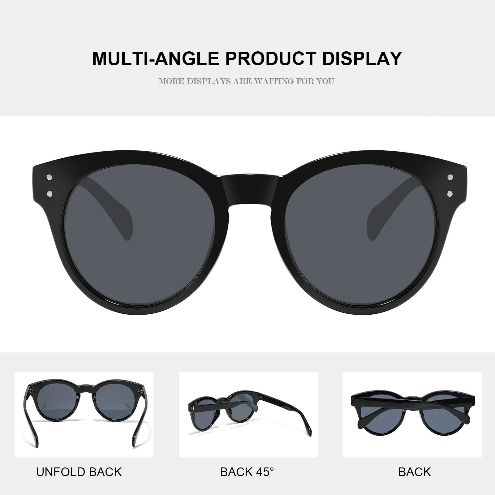 جديد البلاستيك الرجعية الرجال النظارات الشمسية القيادة إطار دائري النظارات الشمسية الكلاسيكية الحد الأدنى UV400 المرأة نظارات السفر في الهواء الطلق الرجال #5