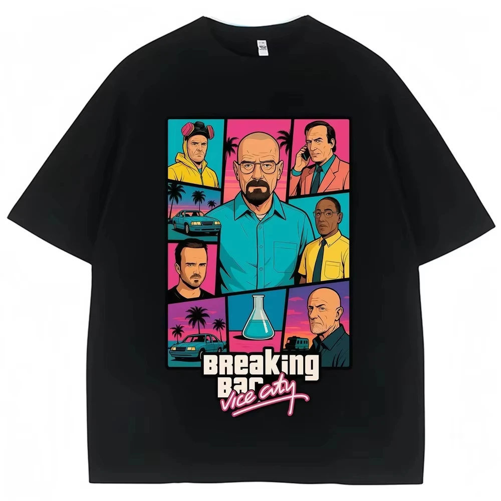 Breaking Bad Heisenberg Better Call Graphic T Shirt Men Women Fashion Vintage Short Sleeve Oversized Cotton Casual T-shirts Gift